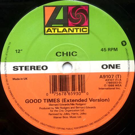 Chic - Good Times (1988, Vinyl) | Discogs