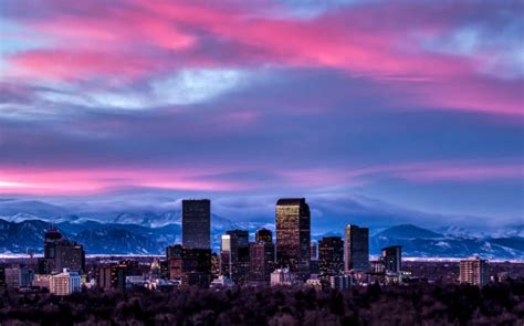 Snowy Denver Skyline