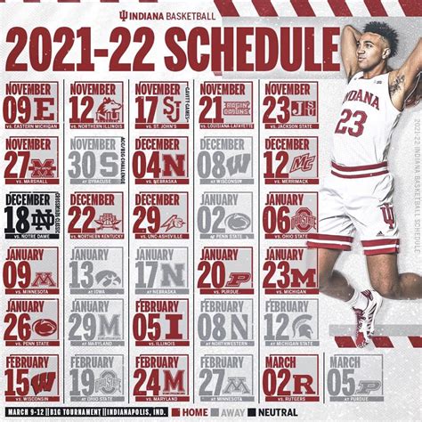 2021-22 Schedule : r/HoosiersBasketball