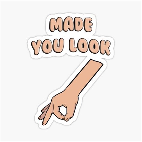 "Made You Look Circle Game" Sticker for Sale by Barnyardy | Redbubble