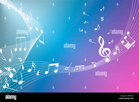 abstract background of music notes Stock Photo - Alamy