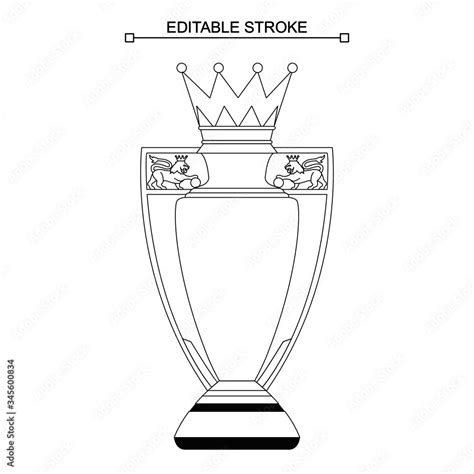 Premier League Trophy, Cup, Editable Stroke Stock Vector | Adobe Stock