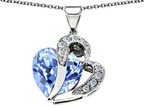 Heart Shape Aquamarine Pendant - FindGift.com