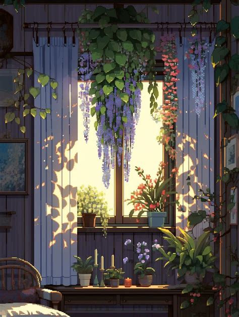 Pixel window | Pixel art background, Dreamy art, Pixel art landscape