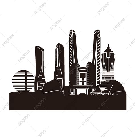 Hangzhou City Silhouette Vector Map, Vector Illustration, Building ...