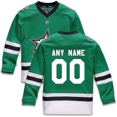 Fanatics Branded Dallas Stars Youth Green Home Replica Custom Jersey