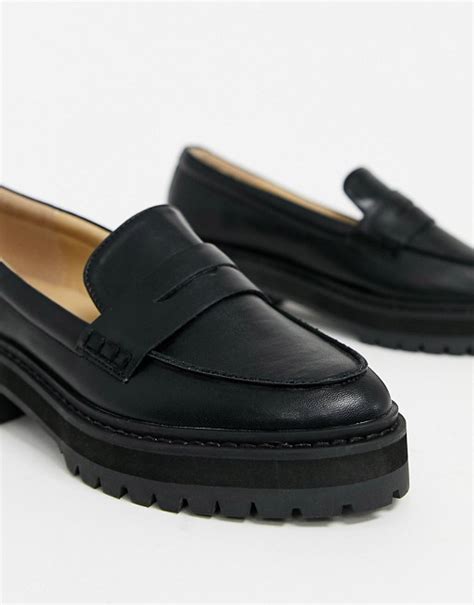 RAID chunky loafers in black | ASOS | Loafers, Chunky loafers, Dress ...