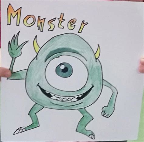 My drawing of Mike from Monster's Inc. : r/drawing