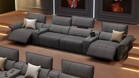 4 Seater Leather Sofa Recliner | Baci Living Room