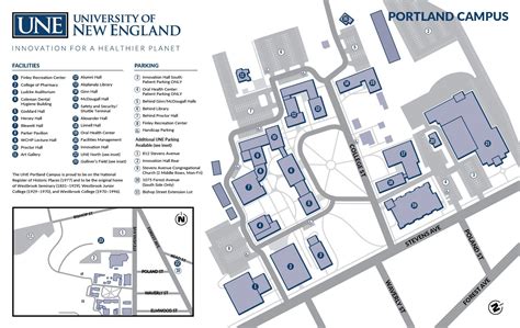 University of New England Portland Campus Map