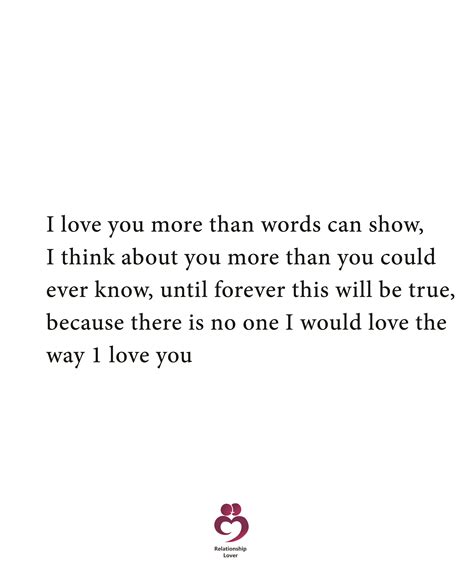 I Love You More Than Words Can Show