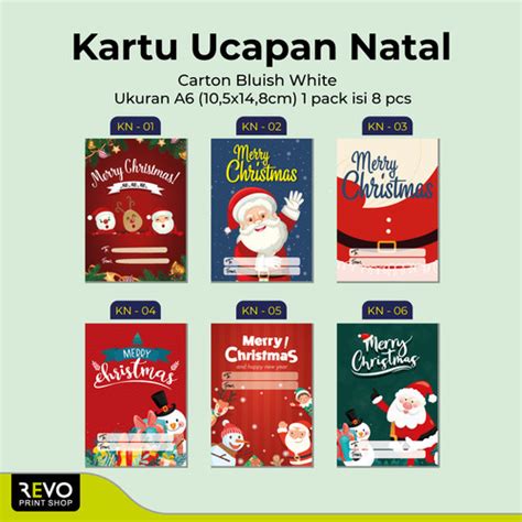 Jual Kartu Natal / Kartu Ucapan Natal / Christmas Card - KN-02 - Kota ...