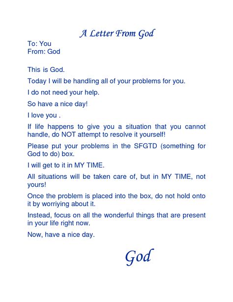 My Letter from God | A Message of Encouragement