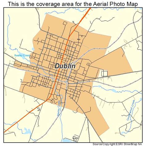 Aerial Photography Map of Dublin, TX Texas