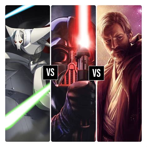 General Grievous VS Darth Vader VS Obi-Wan Kenobi (Lightsabers Only ...