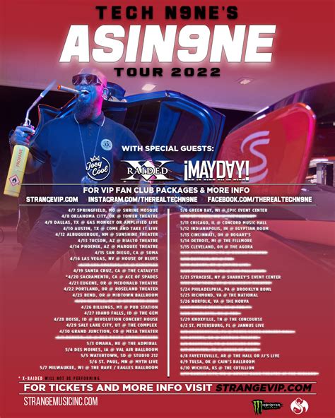 NEW DATES ANNOUNCED! Tech N9ne’s ASIN9NE Tour 2022!