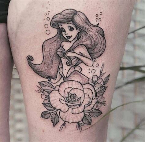 Top 63 Best Little Mermaid Tattoo Ideas - [2021 Inspiration Guide]