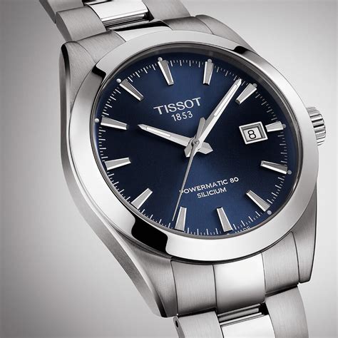 Tissot Gentleman Powermatic 80 Silicium Blue Dial Watch, 40mm - T1274071104100 | Ben Bridge Jeweler