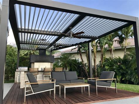 Arcadia Louvered Roofs by Blue Sky Outdoor | Outdoor pergola, Patio design, Pergola