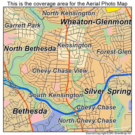 Aerial Photography Map of South Kensington, MD Maryland