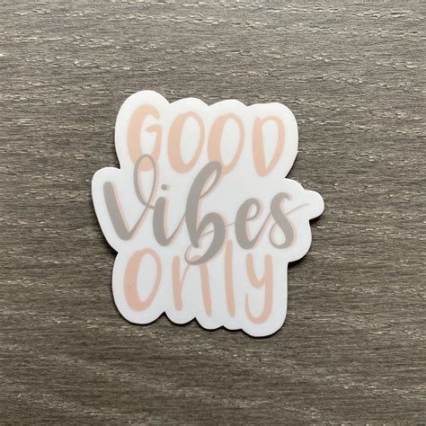 Good Vibes Only Sticker Waterproof or Weatherproof Vinyl - Etsy Singapore