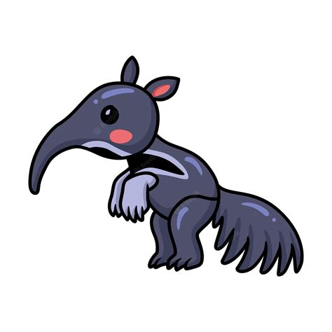 Premium Vector | Cute little anteater cartoon character