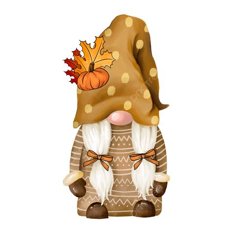 Autumn Gnome Watercolor Illustration, Gnome, Fall, Dwarf Illustration PNG Transparent Clipart ...