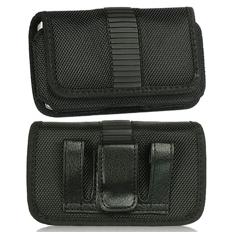 Tough Black Nylon Pouch Phone Case [with Belt Loops and Fixed Clip] for TeleEpoch AT&T Cingular ...