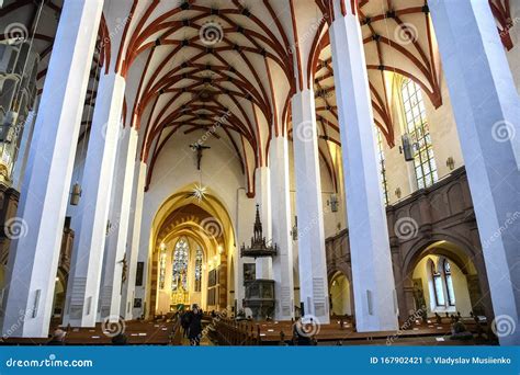 Interior of Lutheran St. Thomas Church Thomaskirche in Leipzig, Germany ...