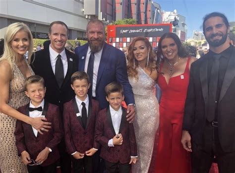 Drew Brees & family with Triple H, Becky Lynch, Stephanie McMahon & Seth Rollins of the WWE : r ...