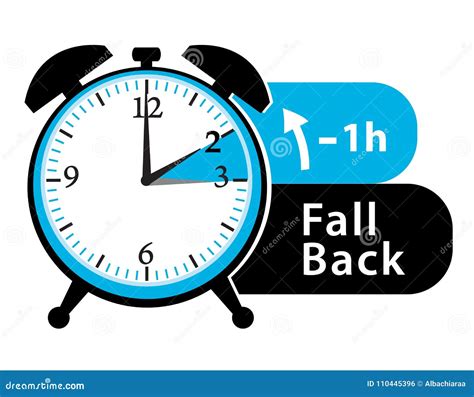 Daylight Saving Time. Fall Back Alarm Clock Icon. Stock Vector - Illustration of light, arrow ...