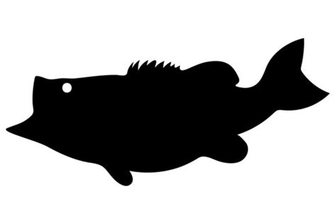 Largemouth Bass Silhouette Graphic by iDrawSilhouettes · Creative Fabrica