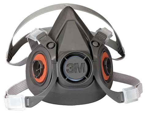 3M 3M Low Maintenance Half Mask Respirator, Respirator Connection Type: Bayonet, Mask Size: L ...