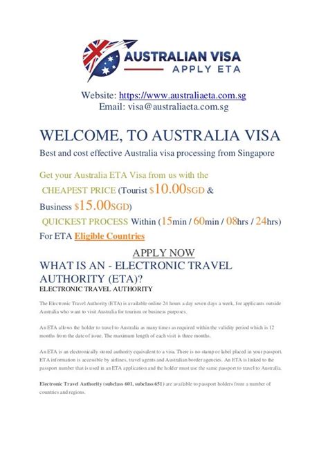 Australia visa Singapore | Australia tourist visa Singapore