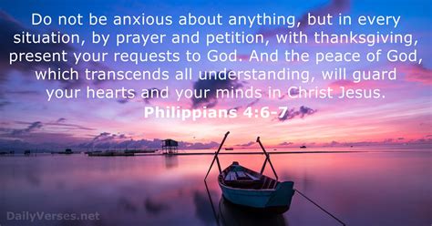 Philippians 4:6-7 - Bible verse - DailyVerses.net