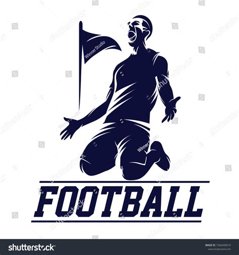 Soccer Football Player Man Logo Vector Stock Vector (Royalty Free ...