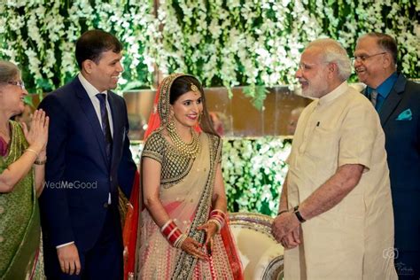 Photo of Narendra modi greeting couple at wedding