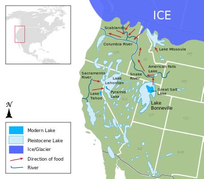 Lake Bonneville - Wikipedia, the free encyclopedia | Earth science, Geophysics, Bonneville