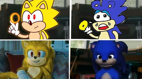 Sonic The Hedgehog Movie CURSED SONIC vs SUPER SONIC Uh Meow All Designs Compilation - YouTube