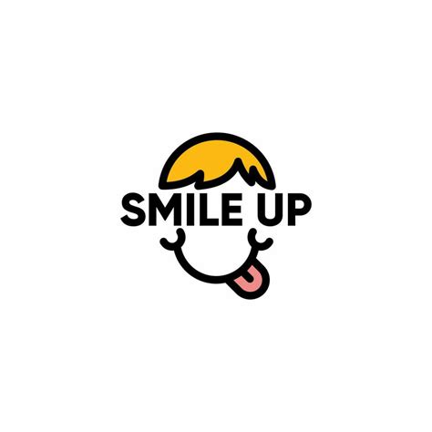 SMILE UP CARTOON VECTOR LOGO DESIGN 29435975 Vector Art at Vecteezy