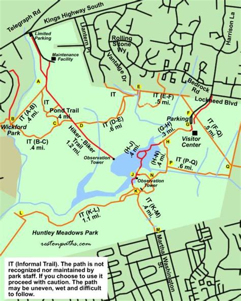 Huntley Meadows Trail Map