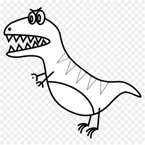 Drawn Dinosaur Simple - T Rex Drawing Easy - Free Transparent PNG Clipart Images Download