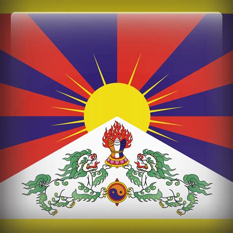 Tibet Square National Flag 4712758 Vector Art at Vecteezy