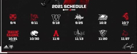 Arkansas State 2021 football schedule