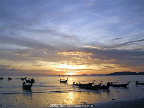 Photo of Sunset on Ao Nang beach. Ao Nang and Nopparat Thara Beaches, Krabi, Thailand