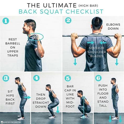 achievefitnessboston THE ULTIMATE HIGH BAR BACK SQUAT CHECKLIST!! | Squat workout, Gym tips ...