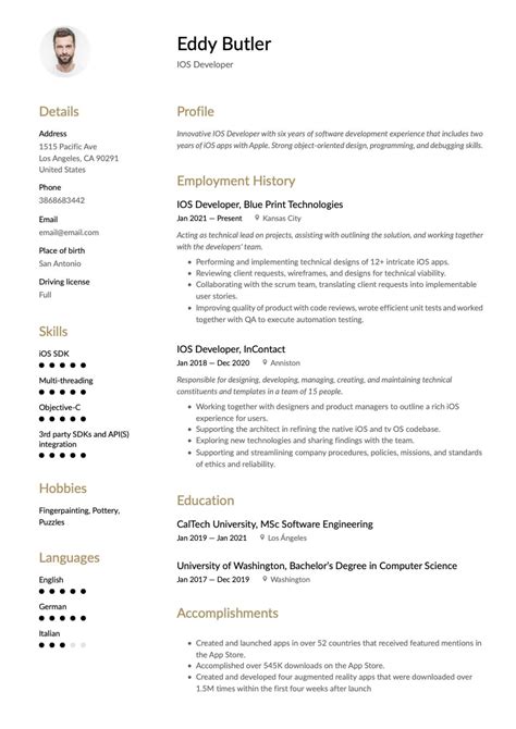 21 iOS Developer Resume Examples & Guide for 2023