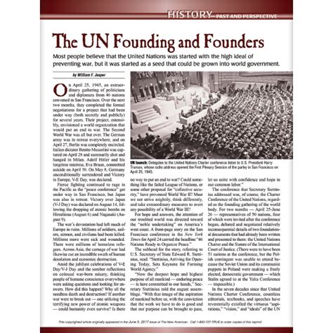 The UN Founding and Founders reprint