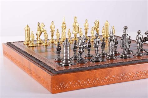 Gothic Chess Set with Leatherette Storage Board – Chess House