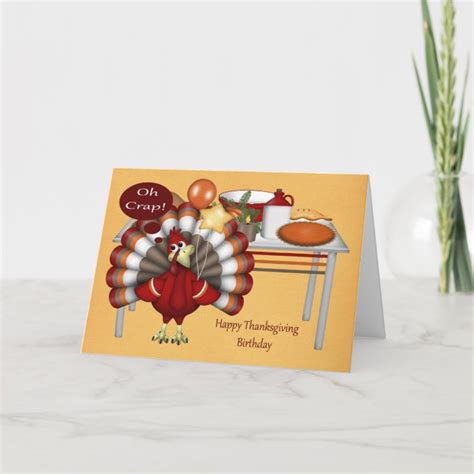 Birthday On Thanksgiving Greeting Cards | Zazzle.com